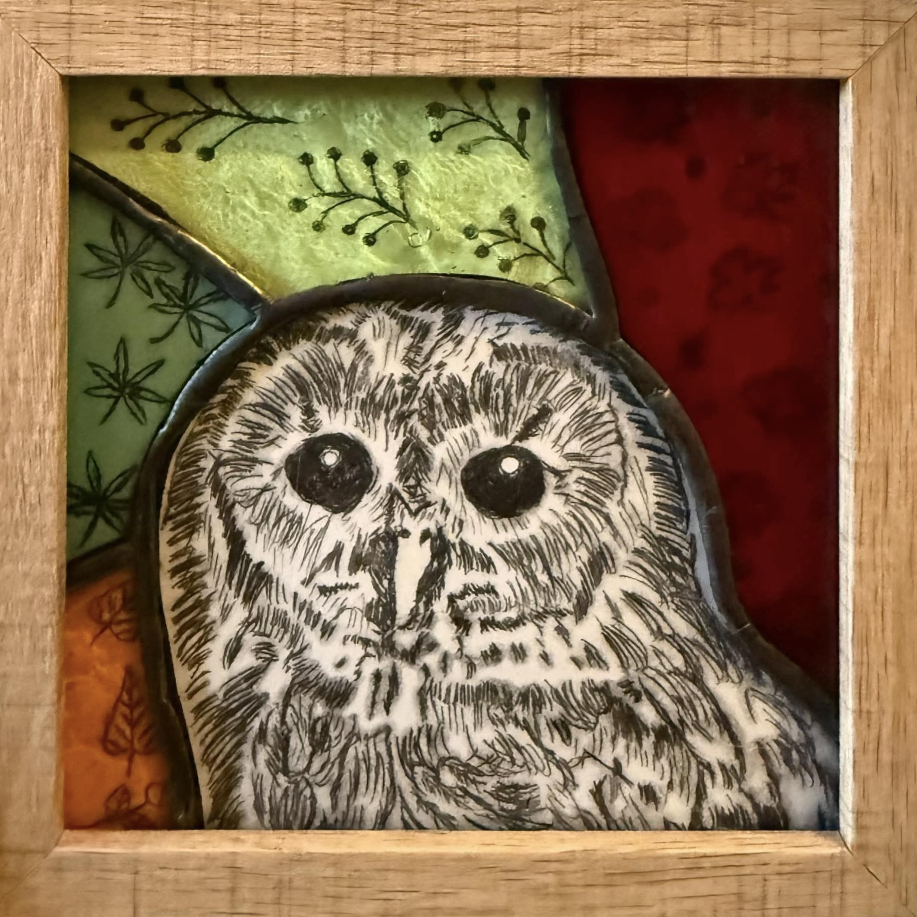 Owl Drypoint and Glass Combo - Image 2
